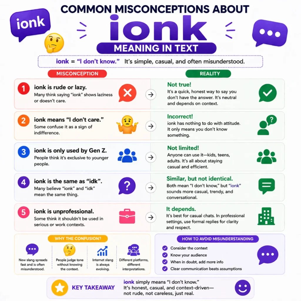 Common Misconceptions About ionk meaning in text