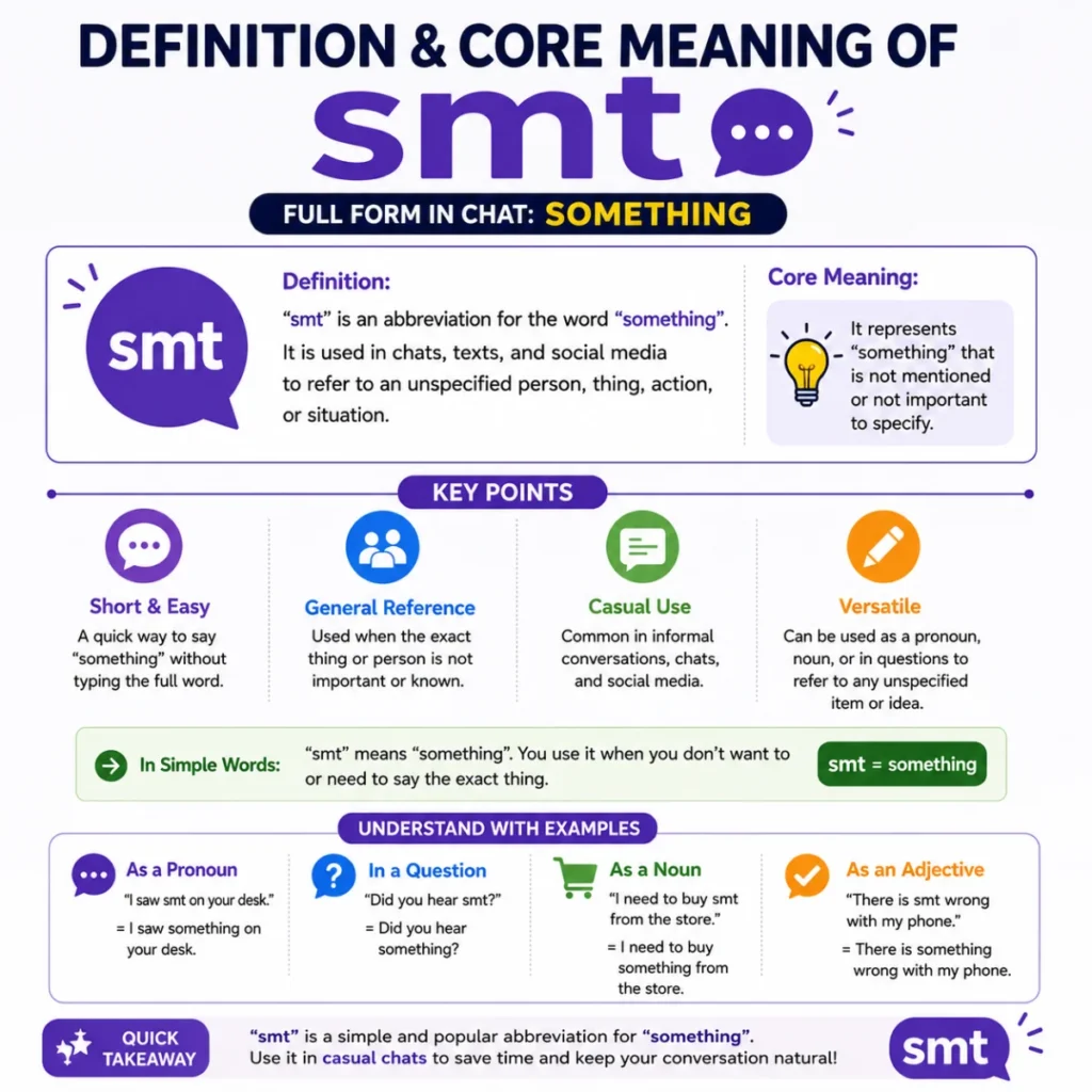 Definition & Core Meaning of smt full form in chat