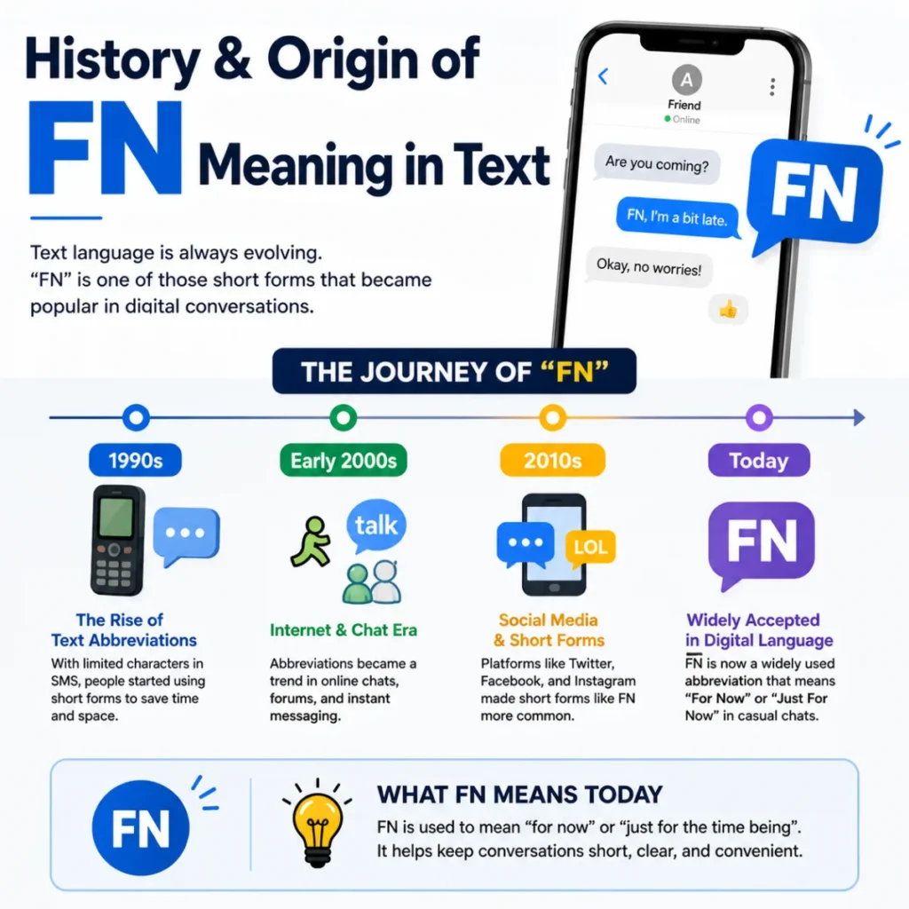 History & Origin of FN Meaning in Text