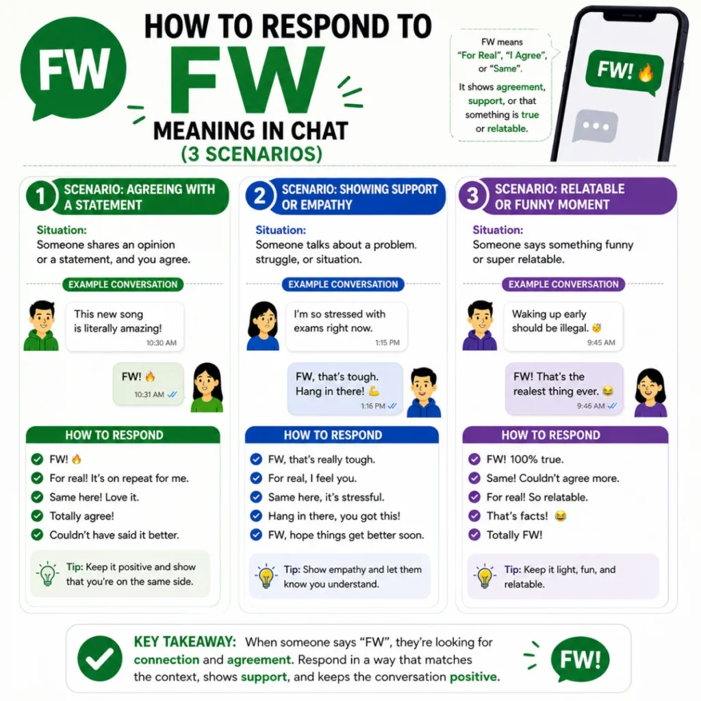 How to Respond to FW Meaning in Chat (3 Scenarios)