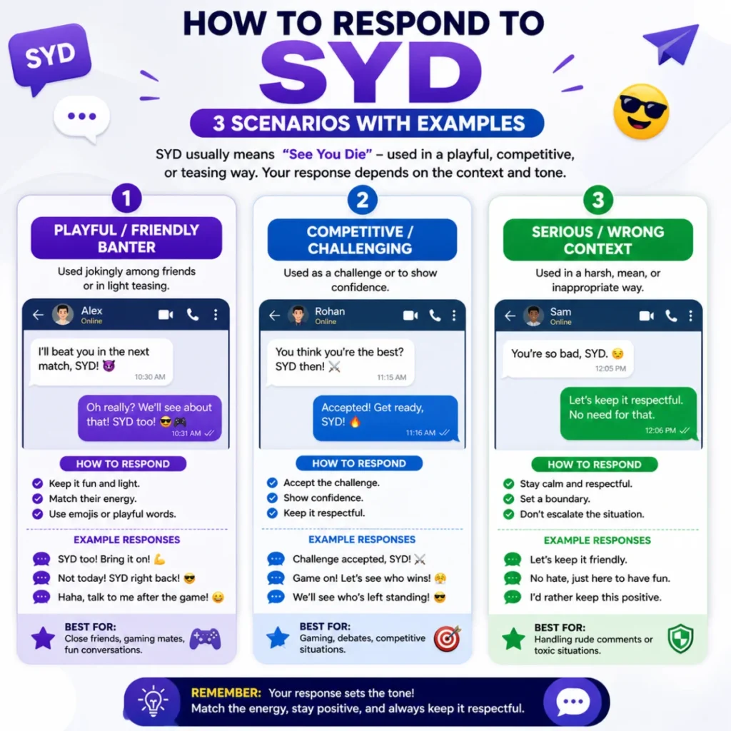 How to Respond to SYD (3 Scenarios)