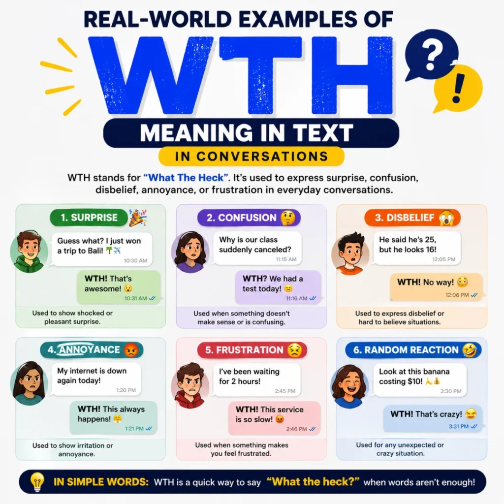 Real-World Examples of wth meaning in text in Conversations