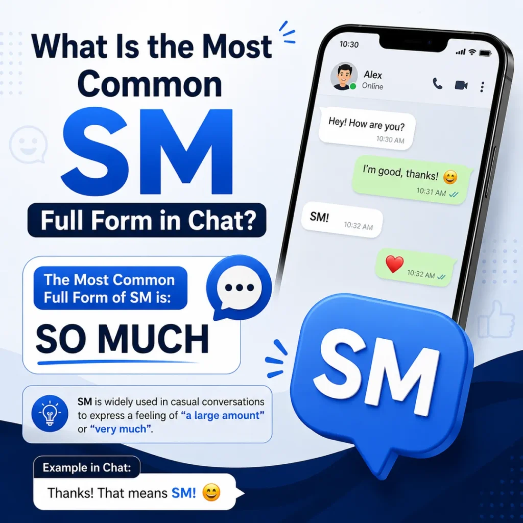 What Is the Most Common sm full form in chat?