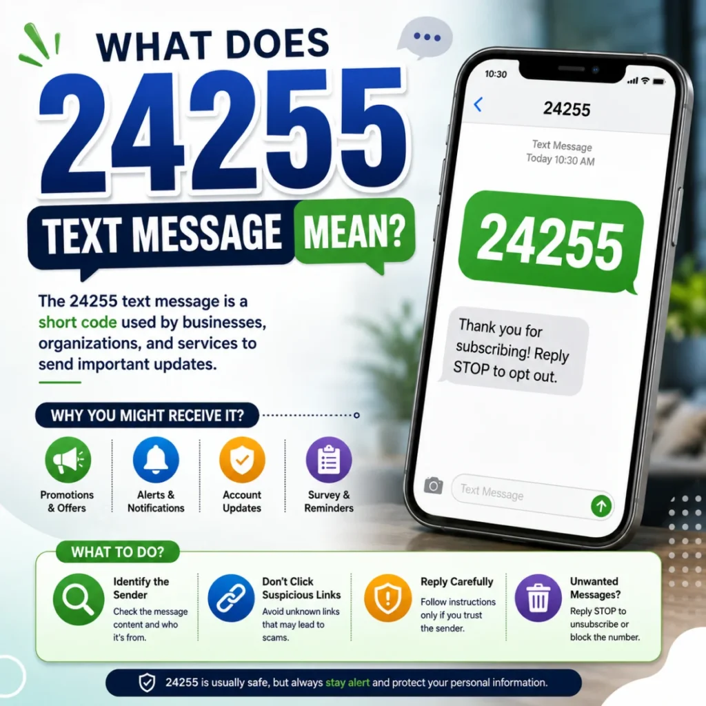 What does 24255 text message mean and why you may receive this short code