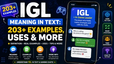 IGL meaning in text explained with 203+ examples, In Game Leader definition, chat uses, and gaming message guide