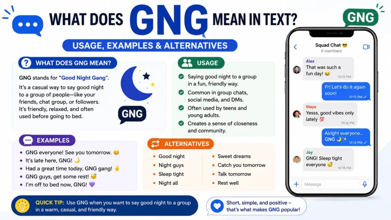 What Does gng meaning in text Mean in Text? Usage, Examples & Alternatives