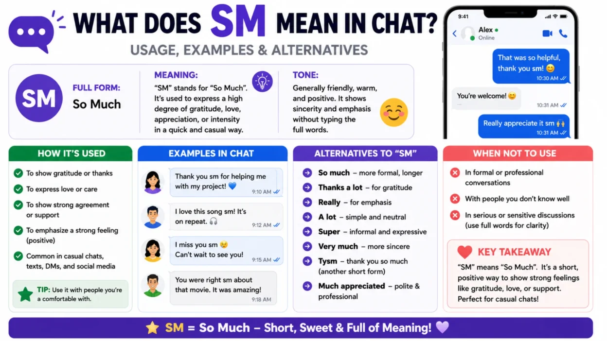 What Does sm full form in chat Mean in Text? Usage, Examples & Alternatives