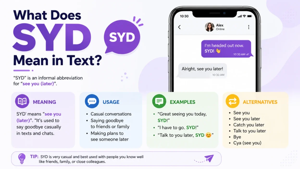 What Does syd meaning in text Mean in Text? Usage, Examples & Alternatives