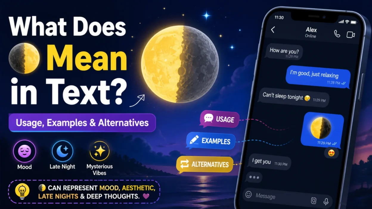 What Does 🌖 Mean in Text? Usage, Examples & Alternatives