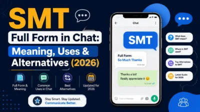 SMT full form in chat meaning, common uses, and alternatives explained with smartphone messaging illustration for 2026