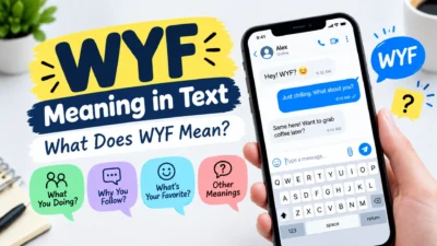 WYF meaning in text and chat with common uses like What You Doing and Why You Follow