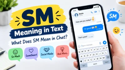 SM meaning in text and chat with examples like So Much, Sweetheart, and Social Media