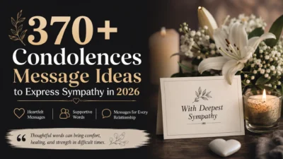 370+ condolences message ideas to express sympathy in 2026 with candles, white lilies, and a heartfelt sympathy card