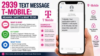 2939 T-Mobile text message explained with safety tips and verification code guidance