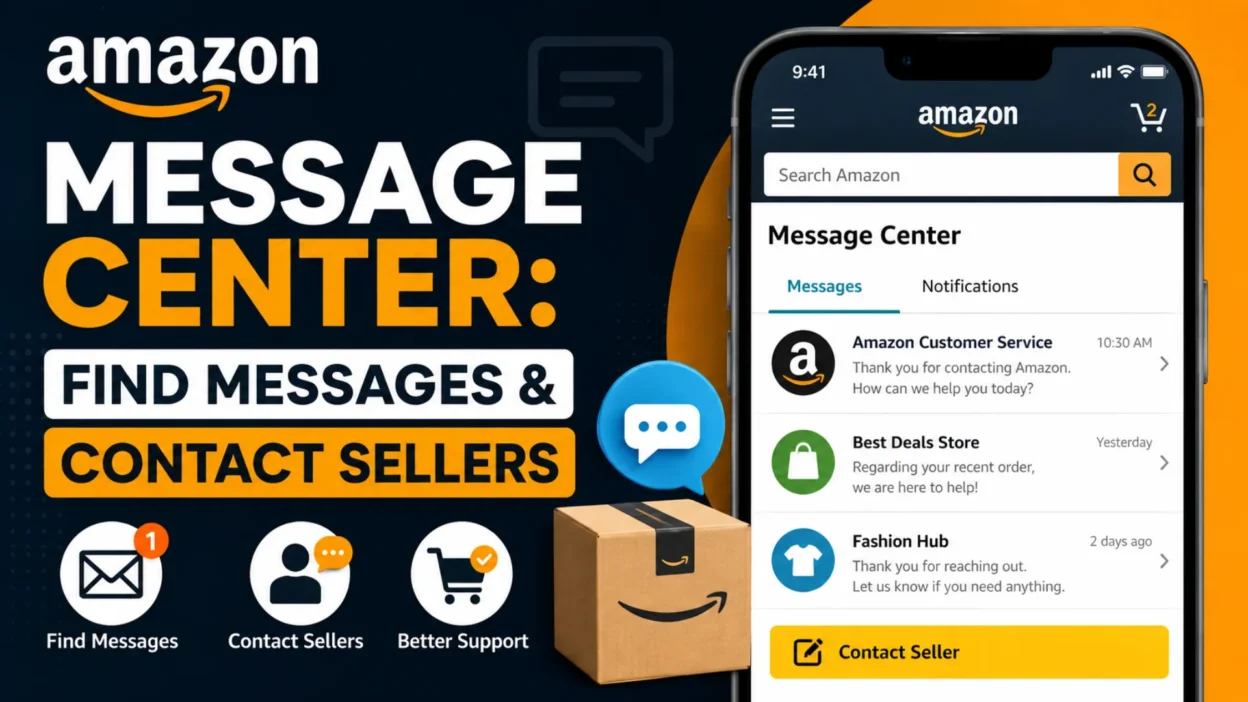 Amazon Message Center for finding messages and contacting sellers