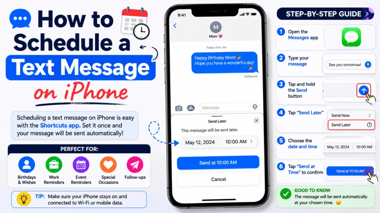 How to schedule a text message on iPhone with simple Send Later steps