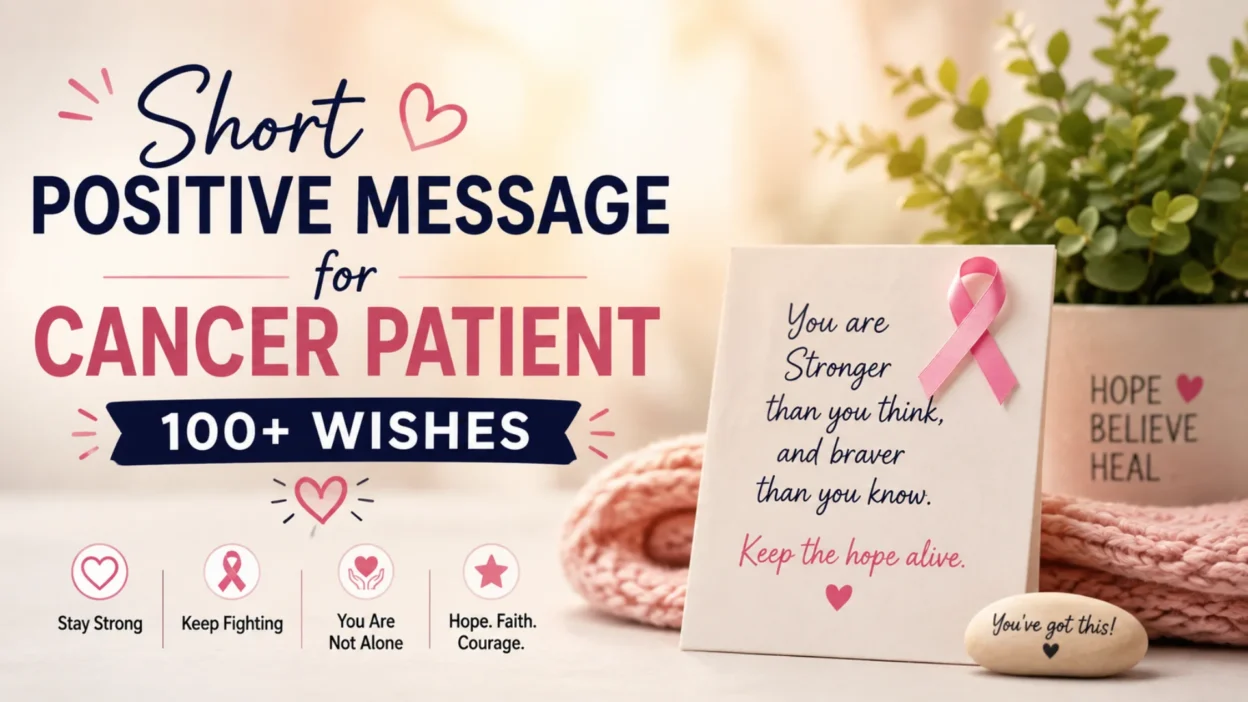 Short positive message for cancer patient with 100+ encouraging wishes and hope