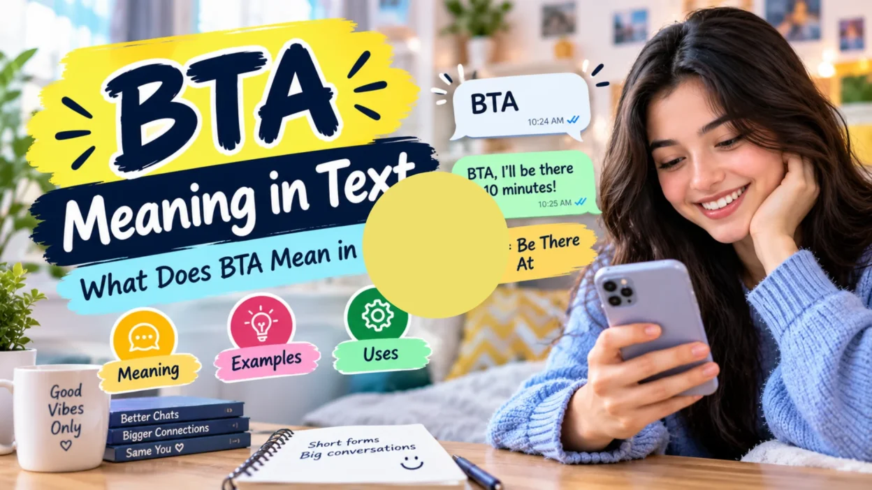 BTA meaning in text and chat explained with common examples and uses