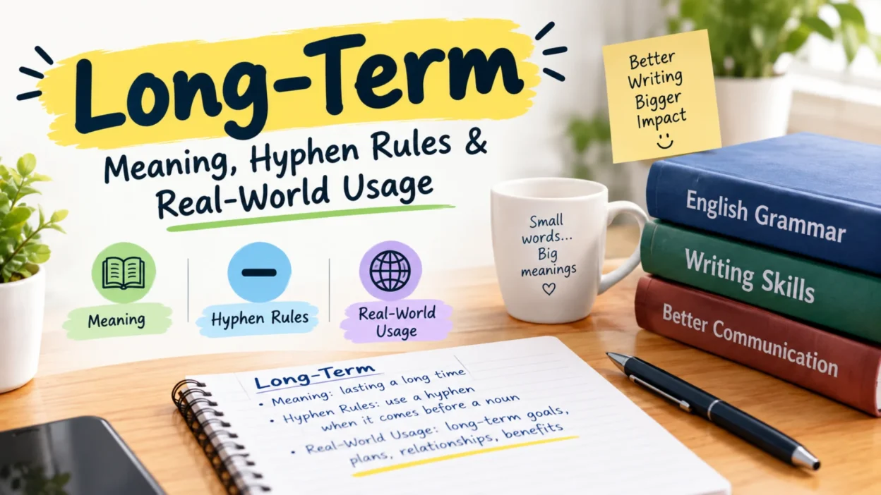 Long-term meaning, hyphen rules, and real-world usage explained in a modern grammar guide