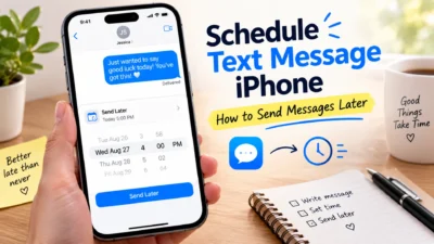 Schedule text message on iPhone using Send Later to send messages at a chosen time