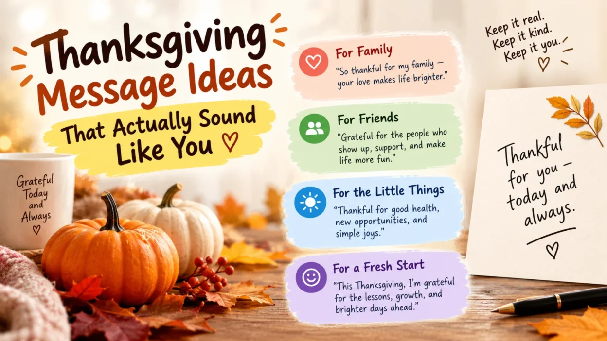 Thanksgiving message ideas for family, friends, gratitude, and a fresh start